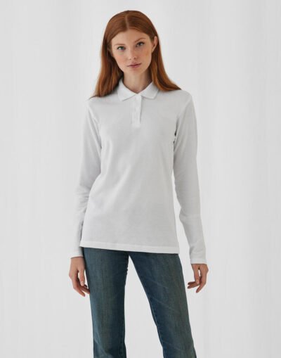 Polo damskie z długimi rękawami B&C ID.001 LS